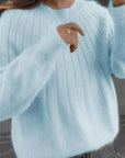 Women's cashmere jumper in pink, 100% premium cashmere, luxury soft winter knitwear