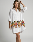 Women’s light blue women's oversized beach kaftan dress