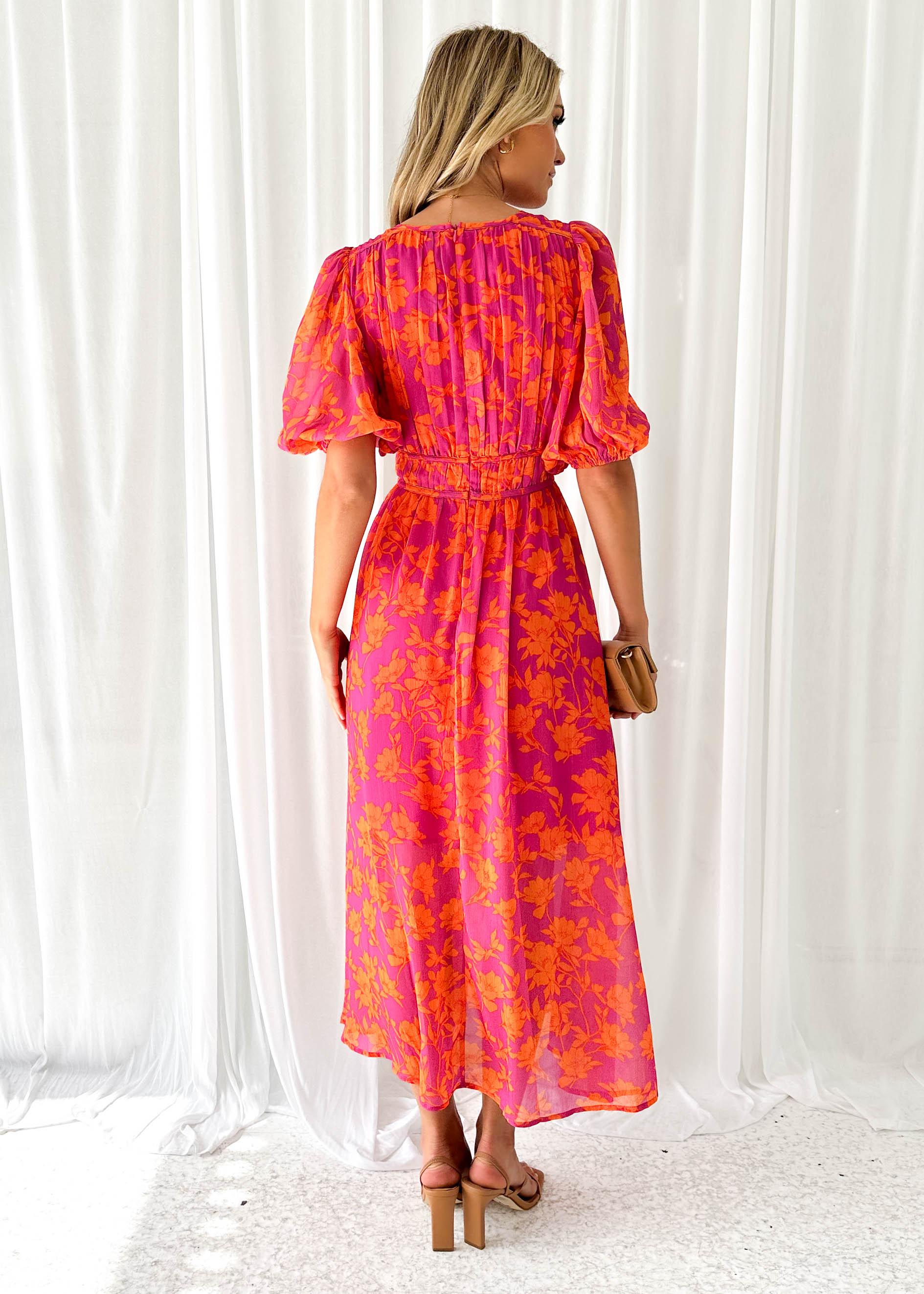Women’s women's floral maxi dress v-neck