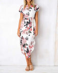 Sophie | Womens Dress Floral Wrap With Side Slit 3