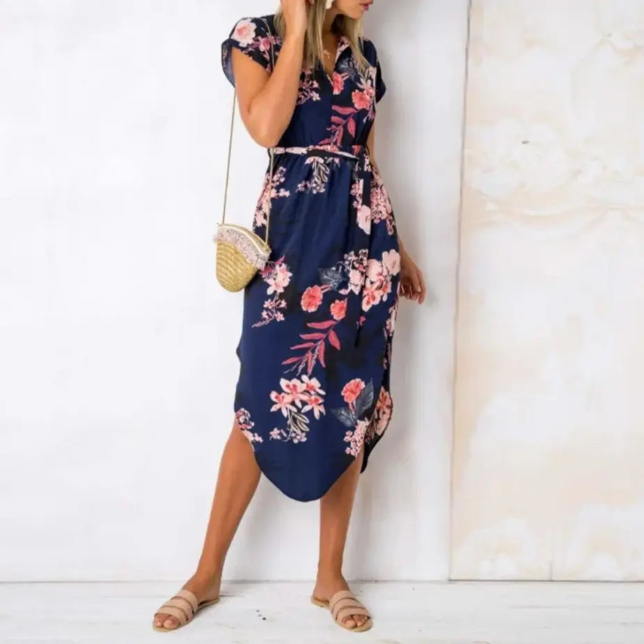 Sophie | Womens Dress Floral Wrap With Side Slit 7