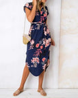 Sophie | Womens Dress Floral Wrap With Side Slit 7