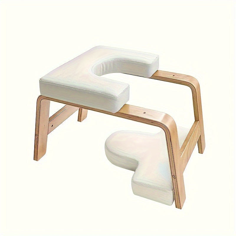 Stabiler Yoga Kopfstand Bock für Unisex Holz gepolstert vielseitig 0
