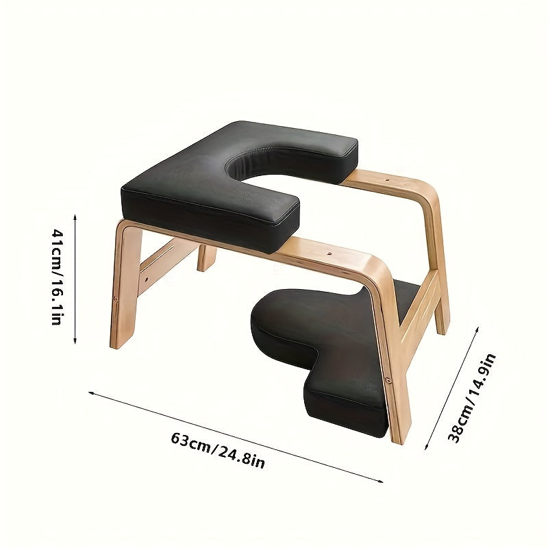 Stabiler Yoga Kopfstand Bock für Unisex Holz gepolstert vielseitig 2