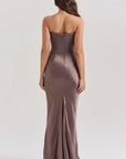 Strapless Corset Gown With Floor-Sweeping Hem 3