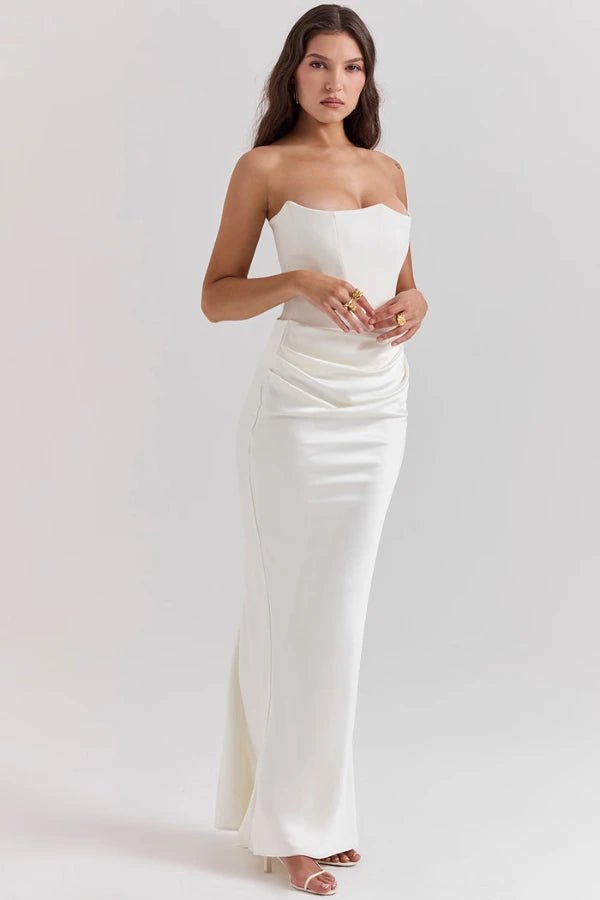 Strapless Corset Gown With Floor-Sweeping Hem 8