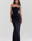 Strapless Corset Gown With Floor-Sweeping Hem 9