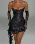 Strapless Ruffle Mini Dress For Chic Occasions 0