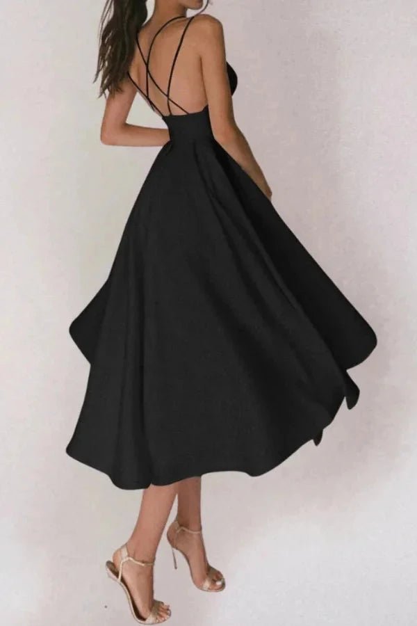 Strappy V-Neck Dress With Adjustable Straps 1