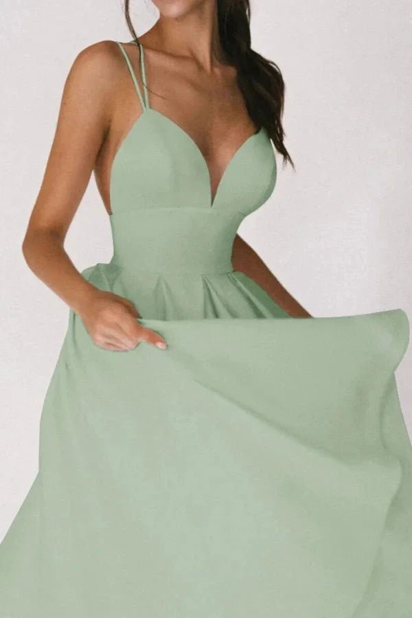 Strappy V-Neck Dress With Adjustable Straps 7
