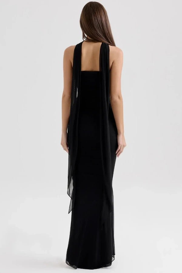 Structured Corset Strapless Dress With Nectie 2