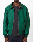 Men's black harrington jacket with ribbed cuffs