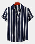 Stylish Men's Shirt With Stripes And Relaxed Fit 0