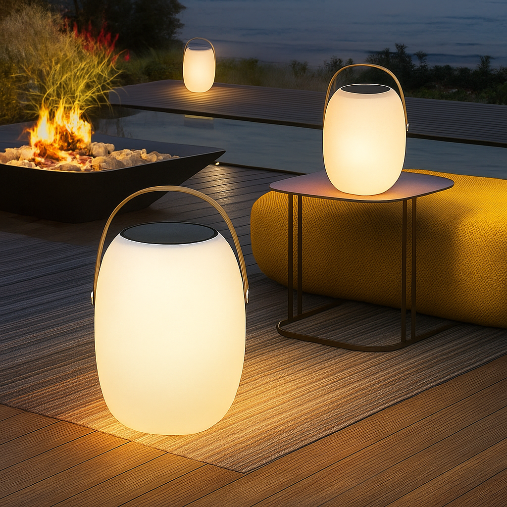 Stylish Solar Lamp for Unisex Outdoor Spaces Eco-Friendly LED Portable 1