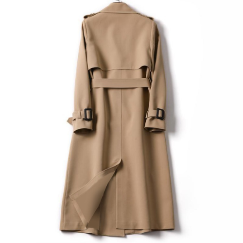 Women's khaki double breasted trench coat