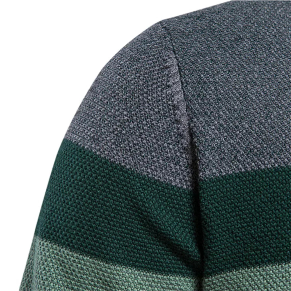 Men's blue classic crew neck knit jumper