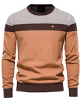 Men's blue classic crew neck knit jumper