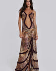Sunset Glow Maxi Dress With Ruffles And Flattering Silhouette 0