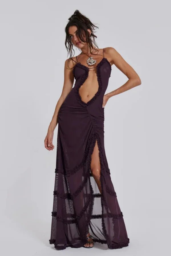 Sunset Glow Maxi Dress With Ruffles And Flattering Silhouette 8