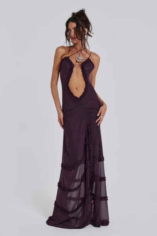 Sunset Glow Maxi Dress With Ruffles And Flattering Silhouette 9