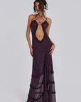 Sunset Glow Maxi Dress With Ruffles And Flattering Silhouette 9