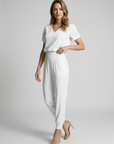 Women’s women's printed two piece set v-neck