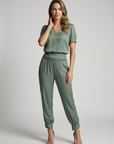 Women’s women's printed two piece set v-neck