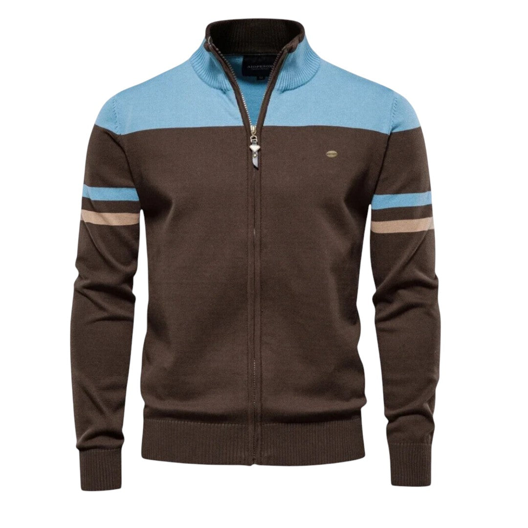 Men's black premium knit crew neck jumper