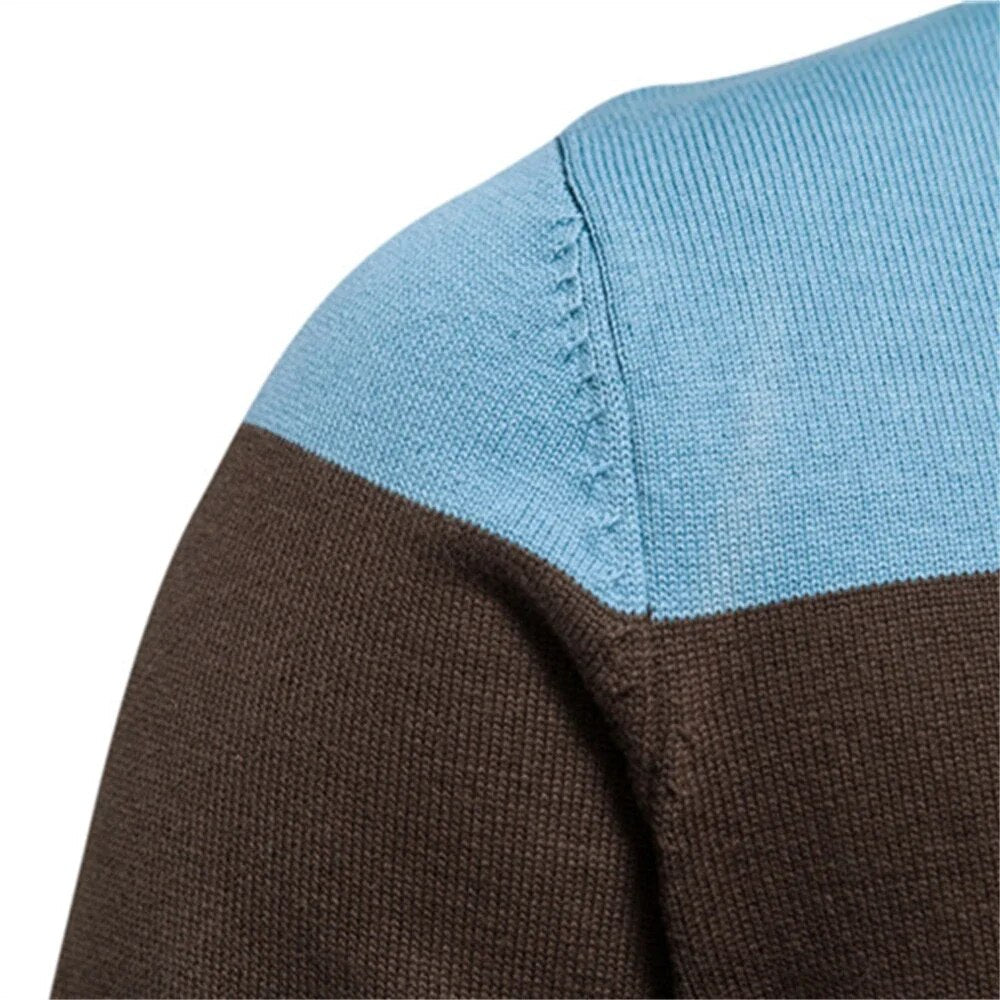 Men's black premium knit crew neck jumper