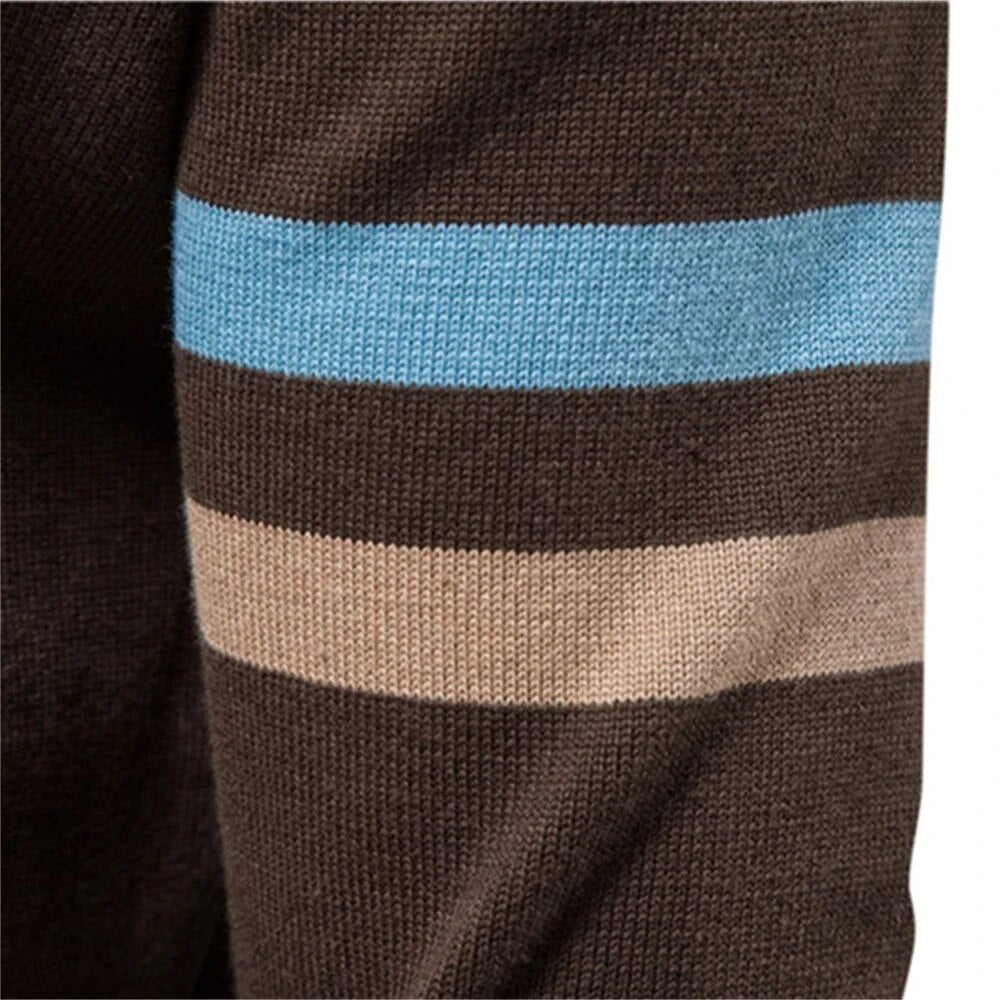 Men's black premium knit crew neck jumper
