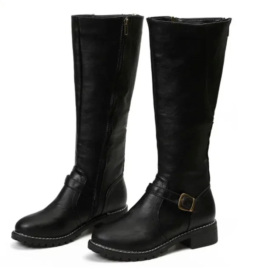 Women's brown ankle boots with chunky sole