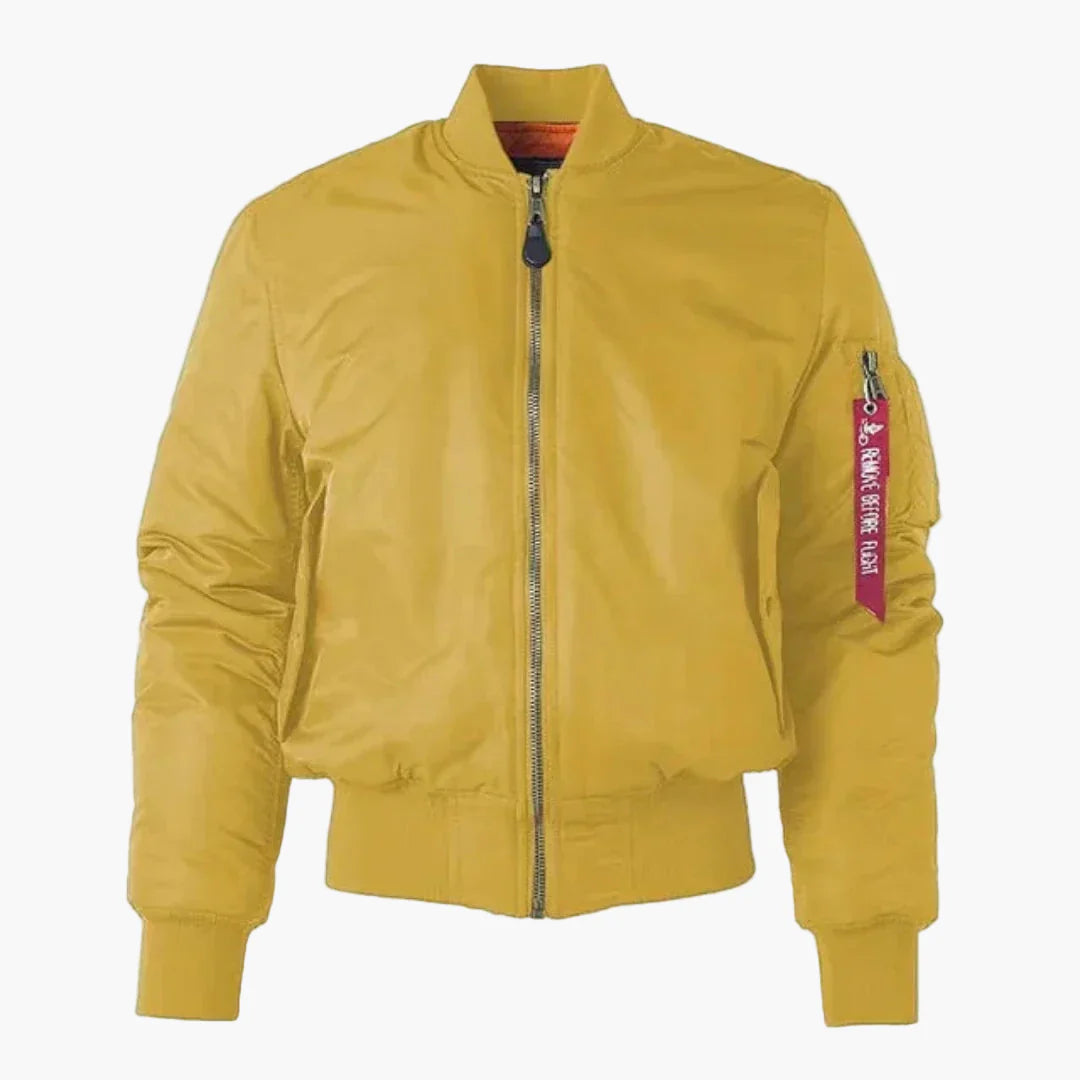 Unisex Red Bomber Jacket classic street style