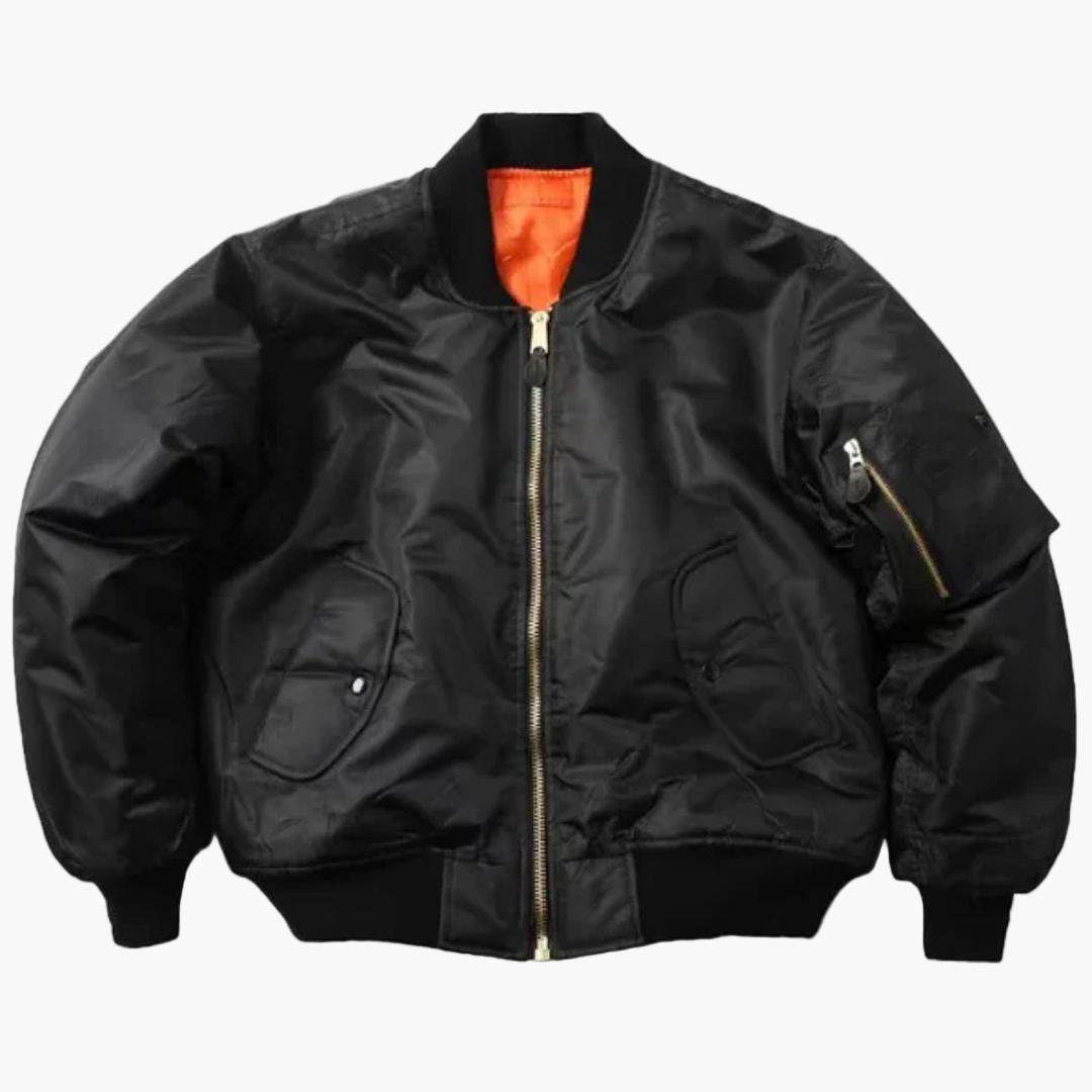 Unisex Red Bomber Jacket classic street style