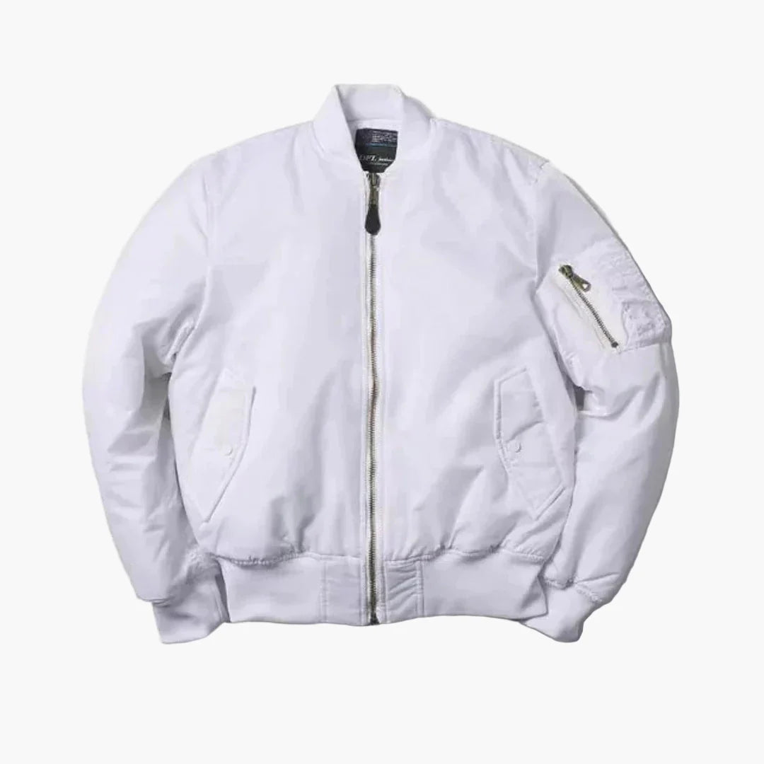 Unisex Red Bomber Jacket classic street style