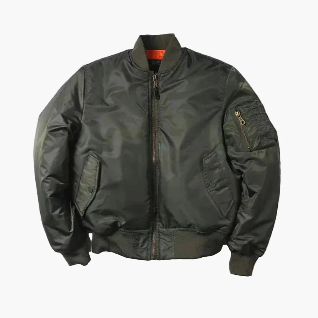 Unisex Bomber Jacket classic red street style