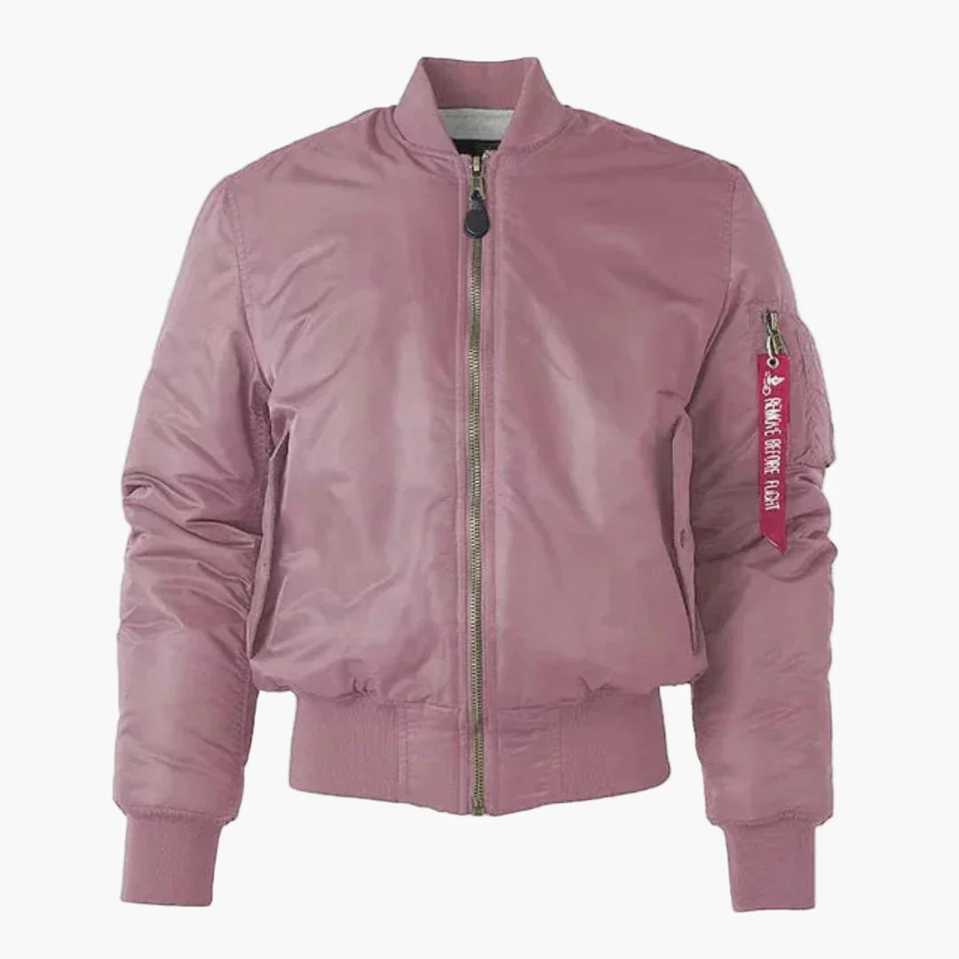 Unisex Bomber Jacket classic red street style