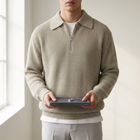 Xavier | Men's Quarter-Zip Polo Sweater Knit