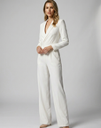 Women’s red women's wide leg jumpsuit tailored