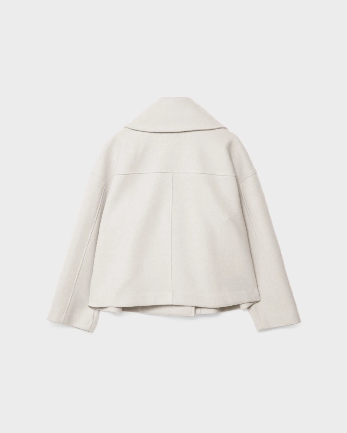 Women's navy short double-breasted wool coat