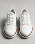 Men's slate blue leather oxford sneakers