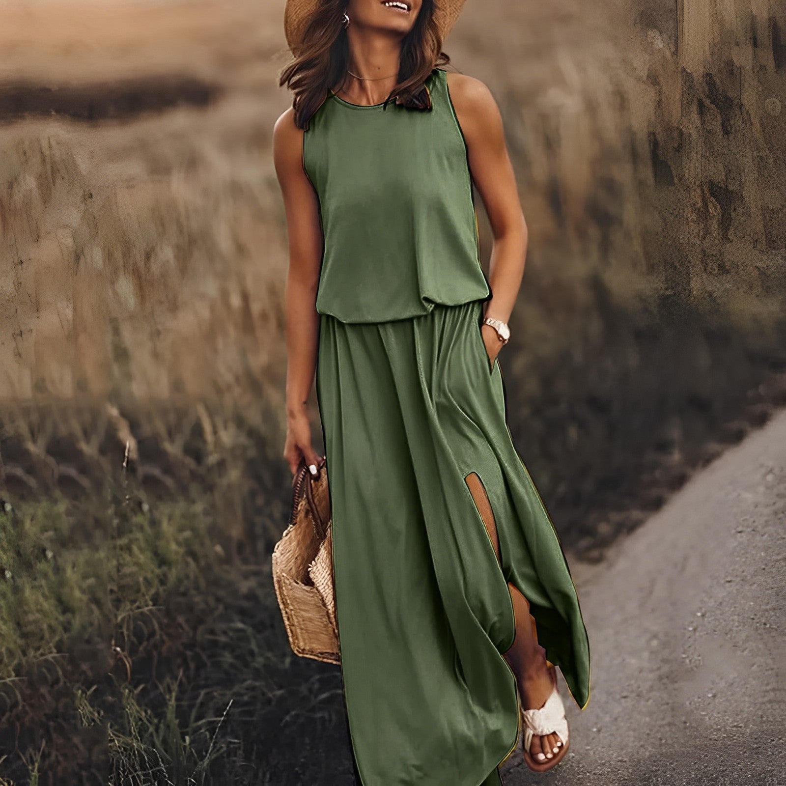 Vibrant Maxi Dress For Women With Retro Charm 2