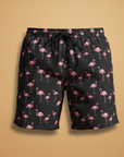 Vibrant Mens Swim Shorts with Flamingo Print 1