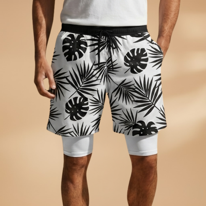 Vibrant Mens Swim Shorts with Flamingo Print 6