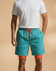 Vibrant Mens Swim Shorts with Flamingo Print 8