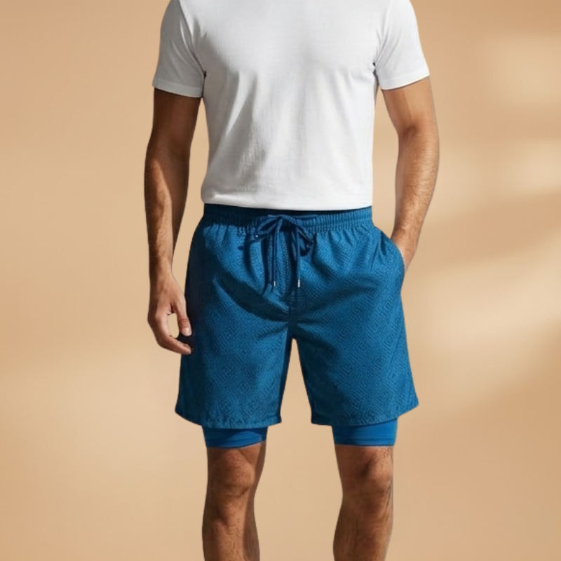 Vibrant Mens Swim Shorts with Flamingo Print 9