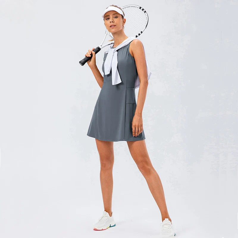 Women’s women's tennis dress with built-in shorts