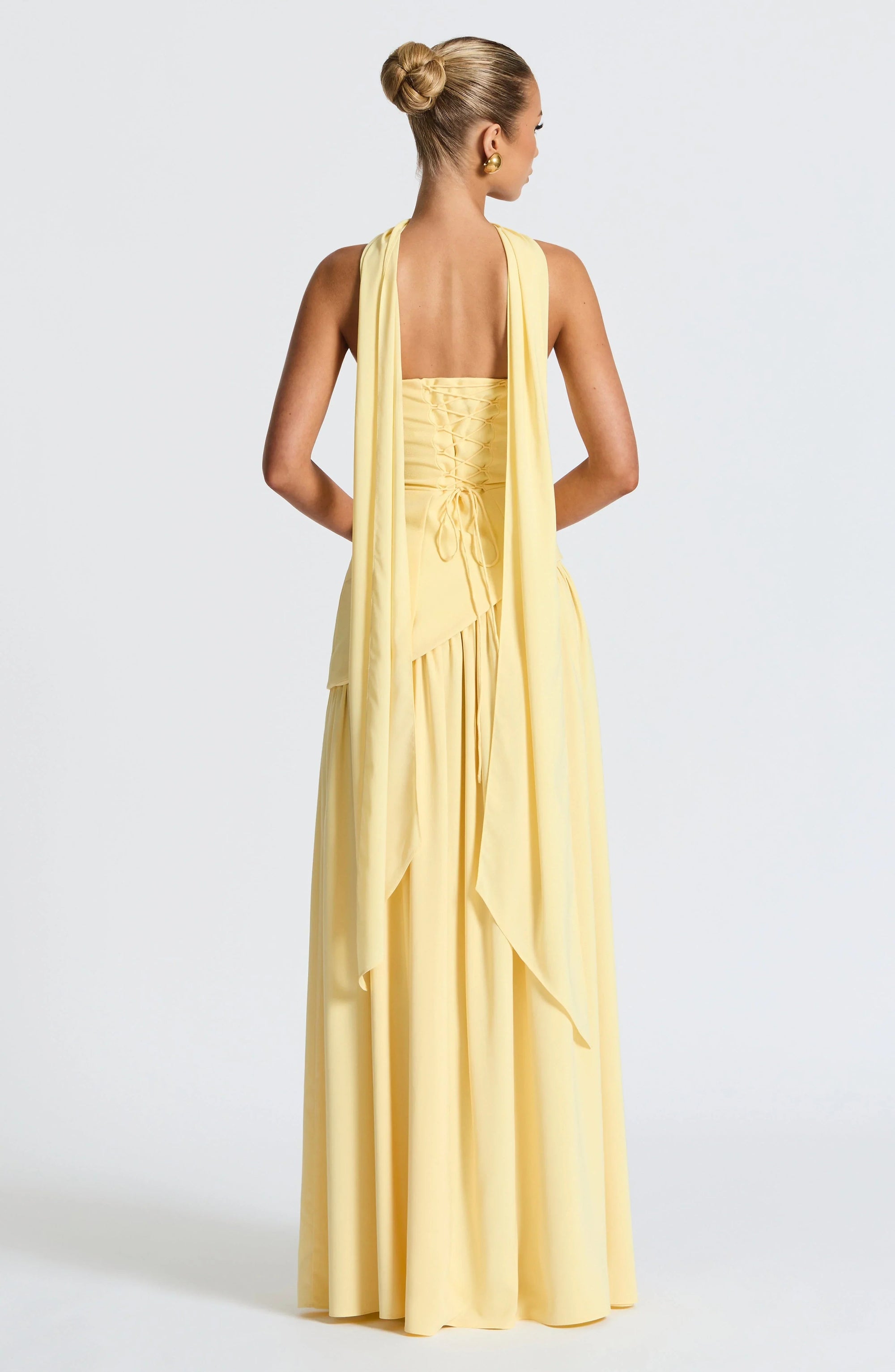 Women’s women's strapless maxi dress slit