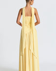 Women’s women's strapless maxi dress slit