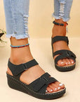 WOMEN'S WALKING SANDALS ADJUSTABLE TWIN STRAPS FLAT FOOTBED SLIDE-ON DESIGN 0