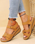 WOMEN'S WALKING SANDALS ADJUSTABLE TWIN STRAPS FLAT FOOTBED SLIDE-ON DESIGN 4